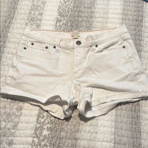 Women's White Denim Shorts